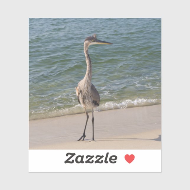 Gray Heron Aufkleber (Blatt)