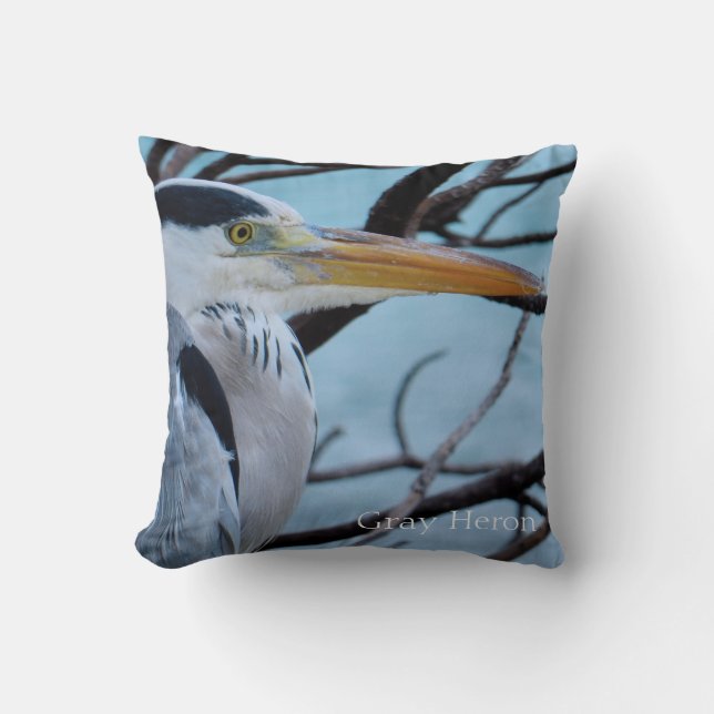 Gray Heron Kissen (Vorderseite)