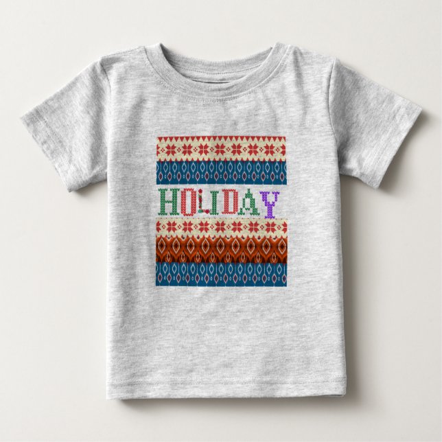 Gray Holiday Baby T-shirt (Vorderseite)