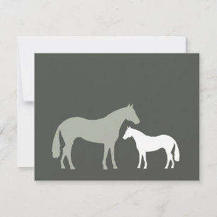 GRAY HORSES Persönliche Stationierung/Notecard Mitteilungskarte