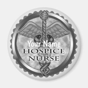 Gray Hospice Nurse custom name magnet