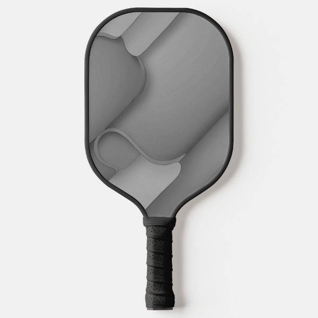 Gray Hues Modern Art Pickleball Schläger (Vorderseite)