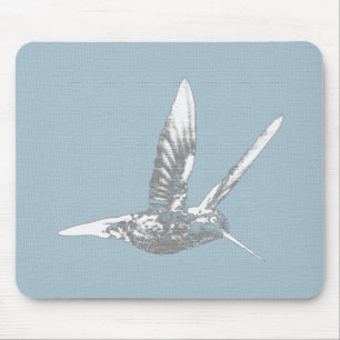 Gray Hummingbird Mousepad