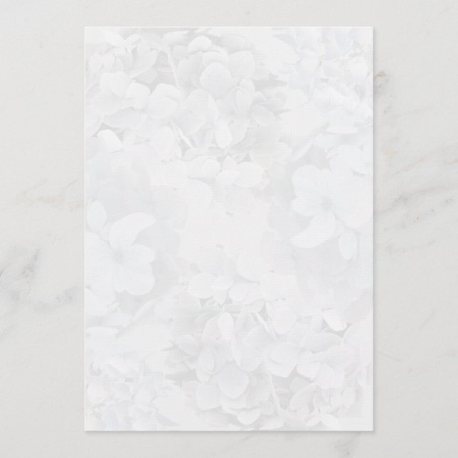 Gray Hydrangea Floral Program Fan Paper Programm (Vorderseite)