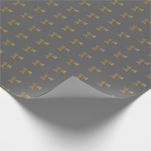 Gray, Imitate Gold 1. (First) Event Wrapping Paper Geschenkpapier