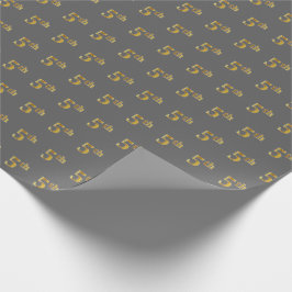 Gray, Imitate Gold 5. (Fünfte) Event Wrapping Pape Geschenkpapier