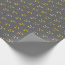 Gray, Imitate Gold 5. (Fünfte) Event Wrapping Pape Geschenkpapier