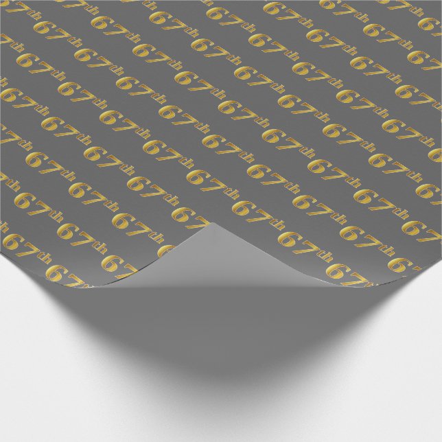 Gray, Imitate Gold 67. (Sixty-Siebenundsechzigste) Geschenkpapier (Ecke)