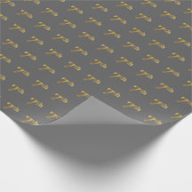 Gray, Imitate Gold 7. (7.) Event Wrapping Paper