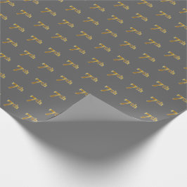 Gray, Imitate Gold 7. (7.) Event Wrapping Paper Geschenkpapier