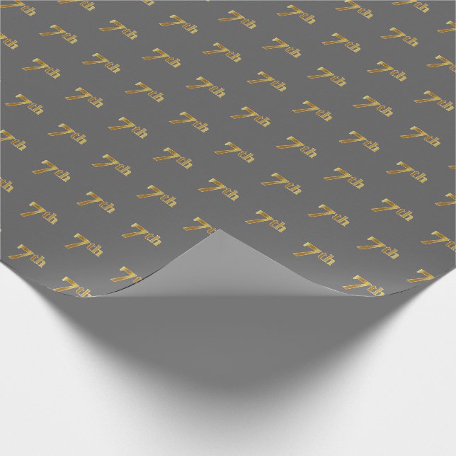 Gray, Imitate Gold 7. (7.) Event Wrapping Paper Geschenkpapier (Ecke)