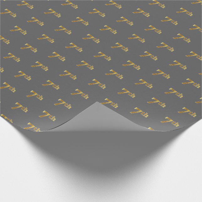 Gray, Imitate Gold 7. (7.) Event Wrapping Paper Geschenkpapier (Ecke)
