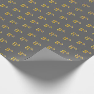 Gray, Imitate Gold 8. (Achte) Event Wrapping Paper Geschenkpapier