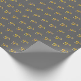 Gray, Imitate Gold 9. (9.) Event Wrapping Paper Geschenkpapier