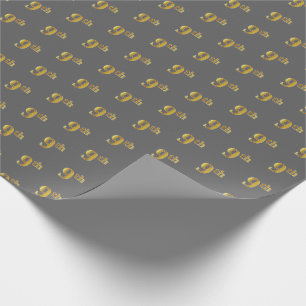 Gray, Imitate Gold 9. (9.) Event Wrapping Paper Geschenkpapier