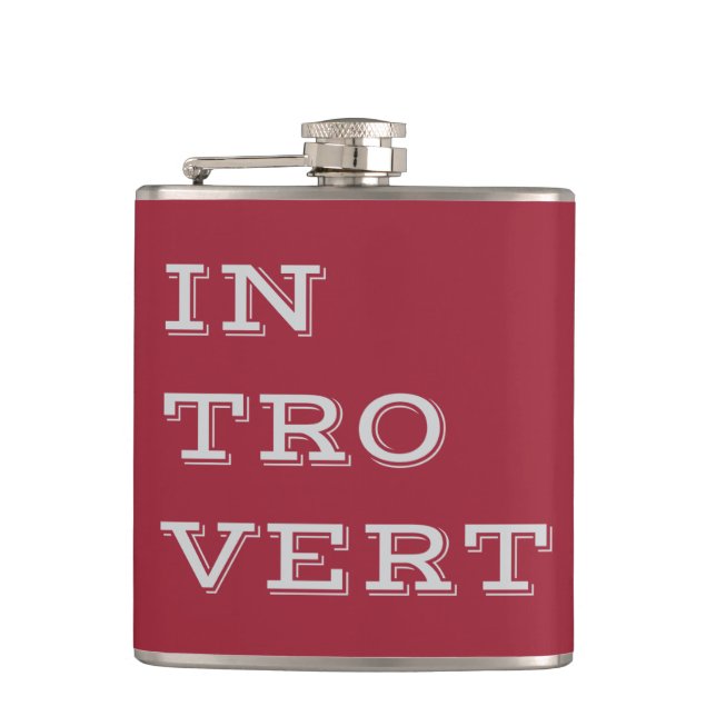 Gray Introvert Vinyl Flask Flachmann (Vorderseite)