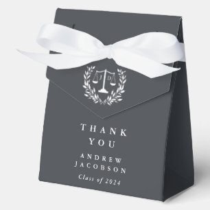 Gray JD Law Abschlussfeier Scales+Laurel Geschenkschachtel