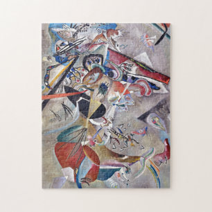 Gray Kandinsky Modernes Abstraktes Kunstwerk Puzzle