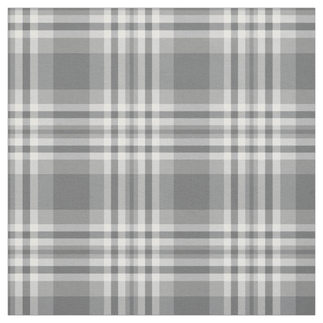 Gray Kariert Gingham Karo Tartan Patchwork Stoff (Muster)