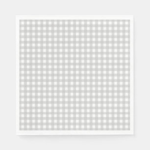 Gray Karo Pattern Gingham Serviette