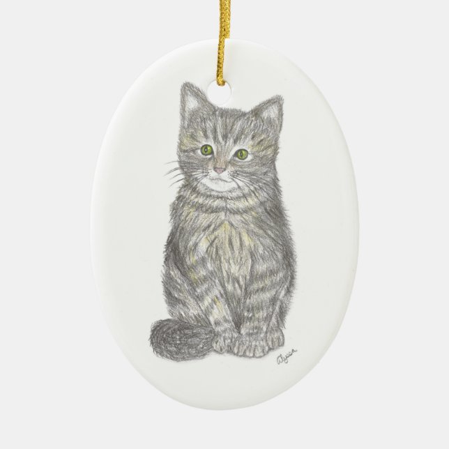 Gray Kitten Ornament (Vorne)