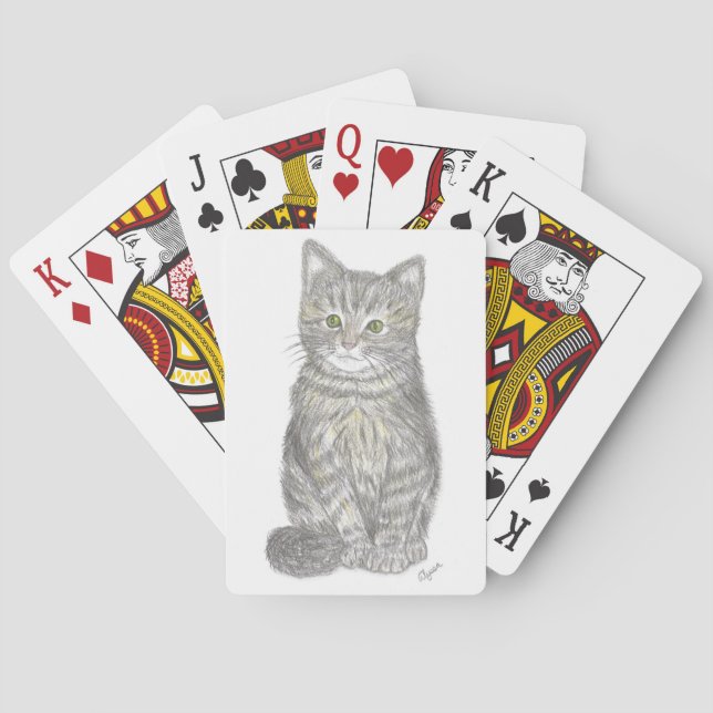 Gray Kitten Spielkarten (Rückseite)