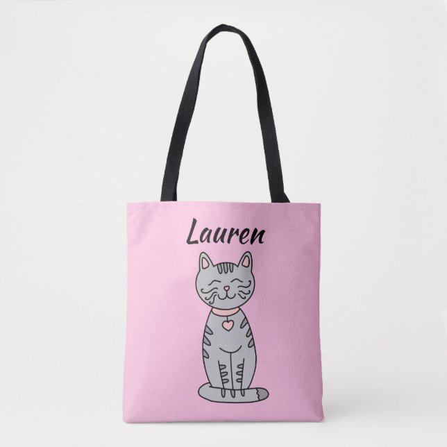 Gray Kitty Cat Personalisiert (Vorderseite)