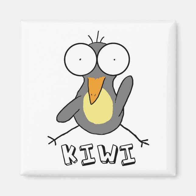 Gray Kiwi Magnet (Vorne)