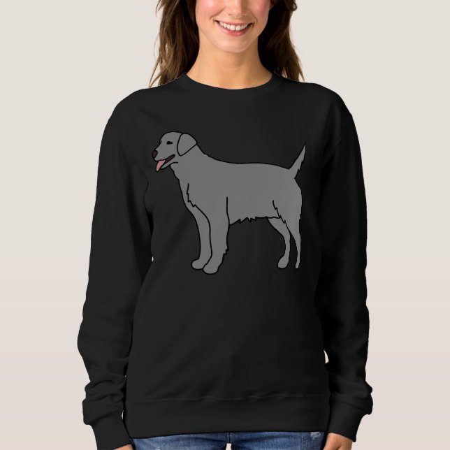 Gray Labrador Dog Sweatshirt (Vorderseite)