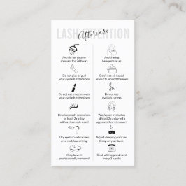 Gray Lash Extension Aftercare Visitenkarte