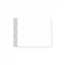 Gray Lavender Karierte Muster Trimm