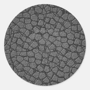 GRAY LEATHER RUNDER AUFKLEBER