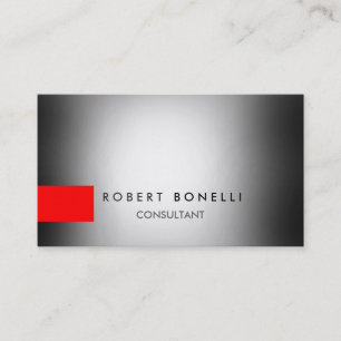 Gray Light Effect Red Consultant Business Card Visitenkarte