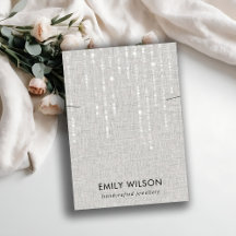 GRAY LINEN LIGHT STRINGS NECKLACE BAND DISPLAY