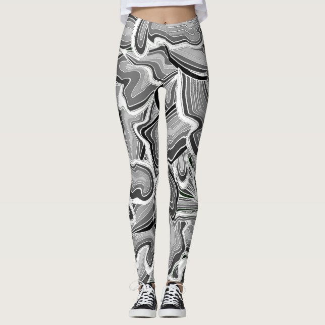 Gray Liquid Leggings (Vorderseite)