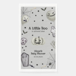 Gray Little Boo Ghost Halloween Boy Baby Dusche Serviette