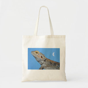 Gray Lizard und Halbmond Tragetasche