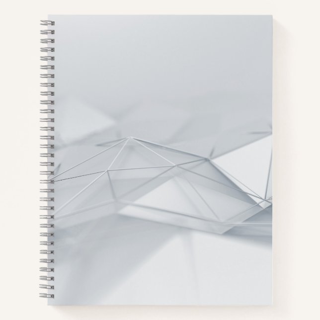 Gray Low-Poly Bullet Journal / Lined Notebook Notizbuch (Vorderseite)