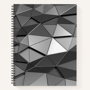Gray Low-Poly Bullet Journal / Lined Notebook Notizbuch
