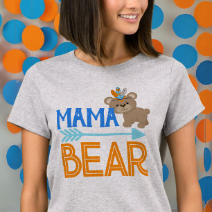 Gray Mama Bear Wild One Woodland Geburtstags-T - S T-Shirt