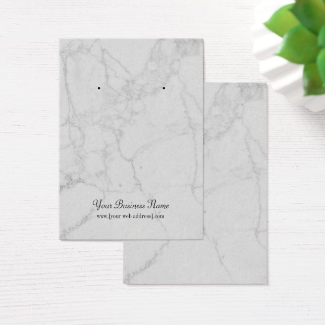 Gray Marble Earring Display Card (Schreibtisch)
