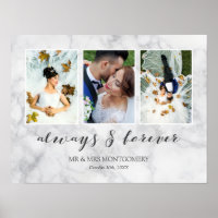 Gray Marble Immer & Forever Wedding Foto Collage