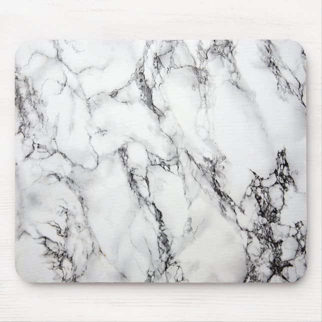 Gray Marble Stone Black Gran Mousepad (Vorne)