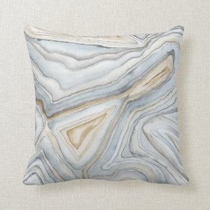Gray Marbled Abstract Design Kissen