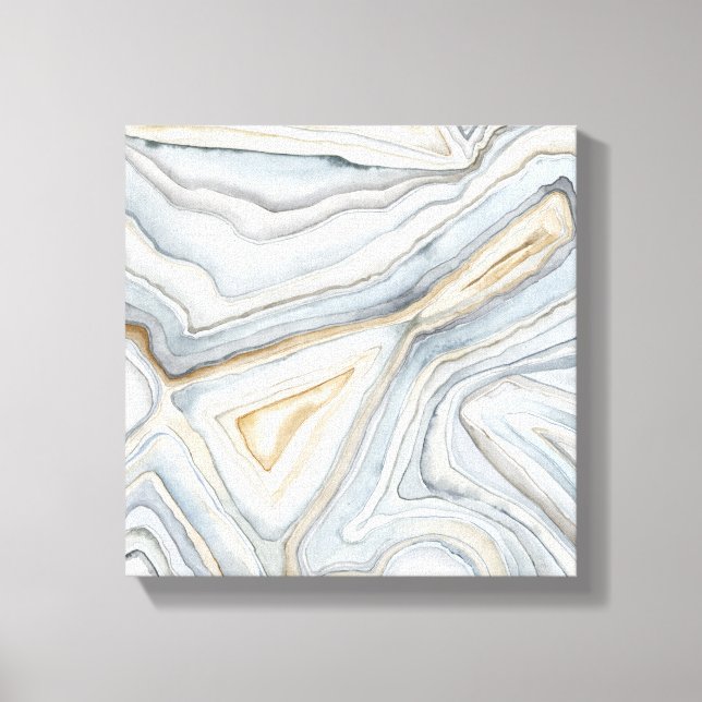 Gray Marbled Abstract Design Leinwanddruck (Vorderseite)
