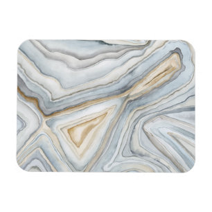 Gray Marbled Abstract Design Magnet