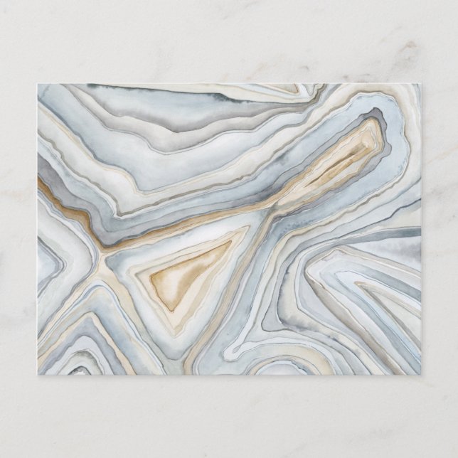 Gray Marbled Abstract Design Postkarte (Vorderseite)