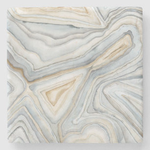 Gray Marbled Abstract Design Steinuntersetzer