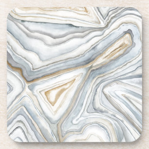 Gray Marbled Abstract Design Untersetzer