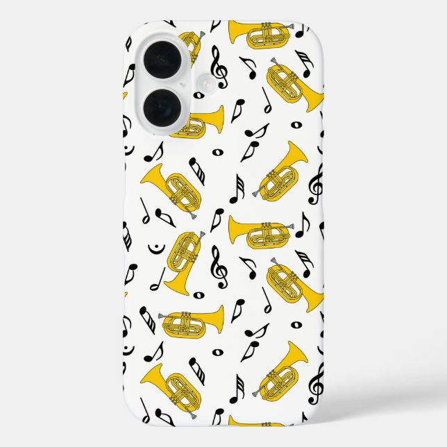 Gray Marching Baritone Musiknotens Case-Mate iPhone Hülle (Rückseite)